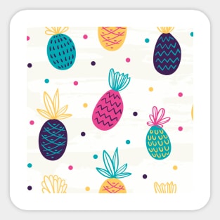 colorful ananas pattern Sticker